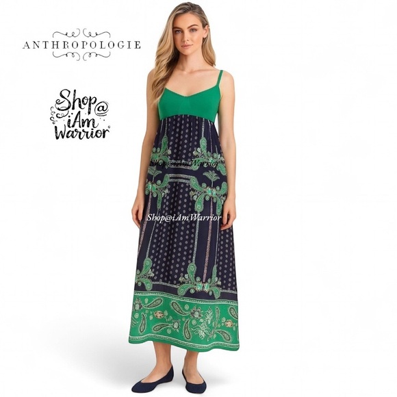 Anthropologie Lilka silk navy/green paisley midi dress *shop@iamwarrior is  available for purchase on au PAY Market - Imported Goods Online Store  Co.Ltd. | au PAY Market - Online Shopping Site